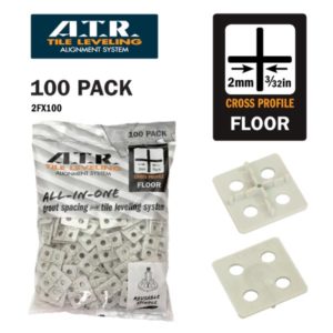 ATR Tile Leveling 2mm FLOOR Cross Spacing Plate - packet 100pcs
