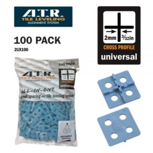 ATR Tile Leveling 2mm Universal Cross Spacing Plate - packet 100pcs