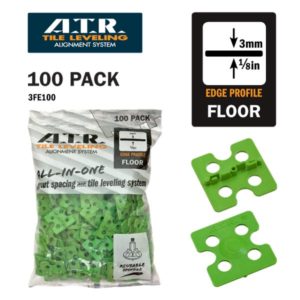 ATR Tile Leveling 3mm FLOOR Edge Spacing Plate - packet 100pcs